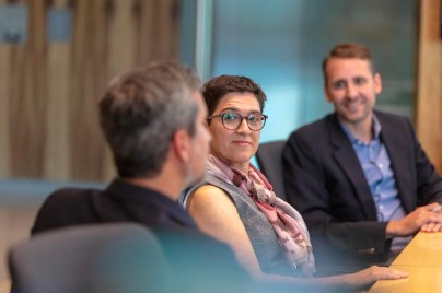 Co-workers in a business meeting