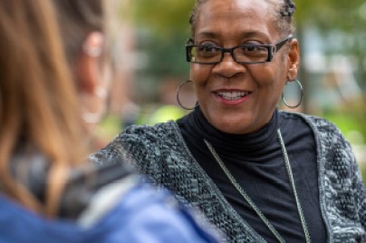 African lady talking