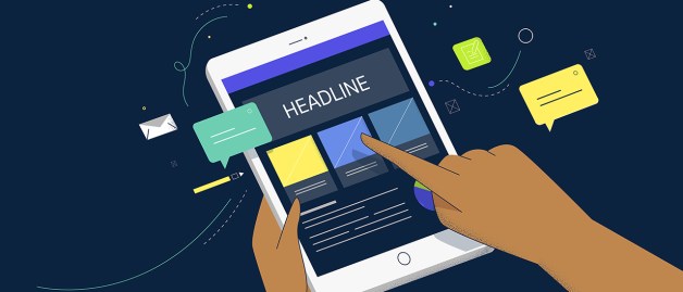 News on tablet illustration